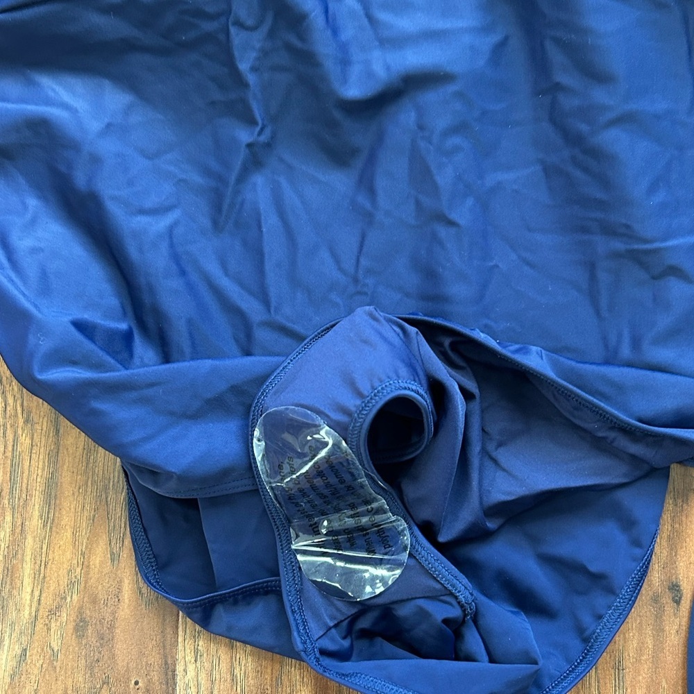 Quince Italian Wrap One-Piece Swimsuit in Navy Blue women’s size XL NWT - Picture 3 of 7